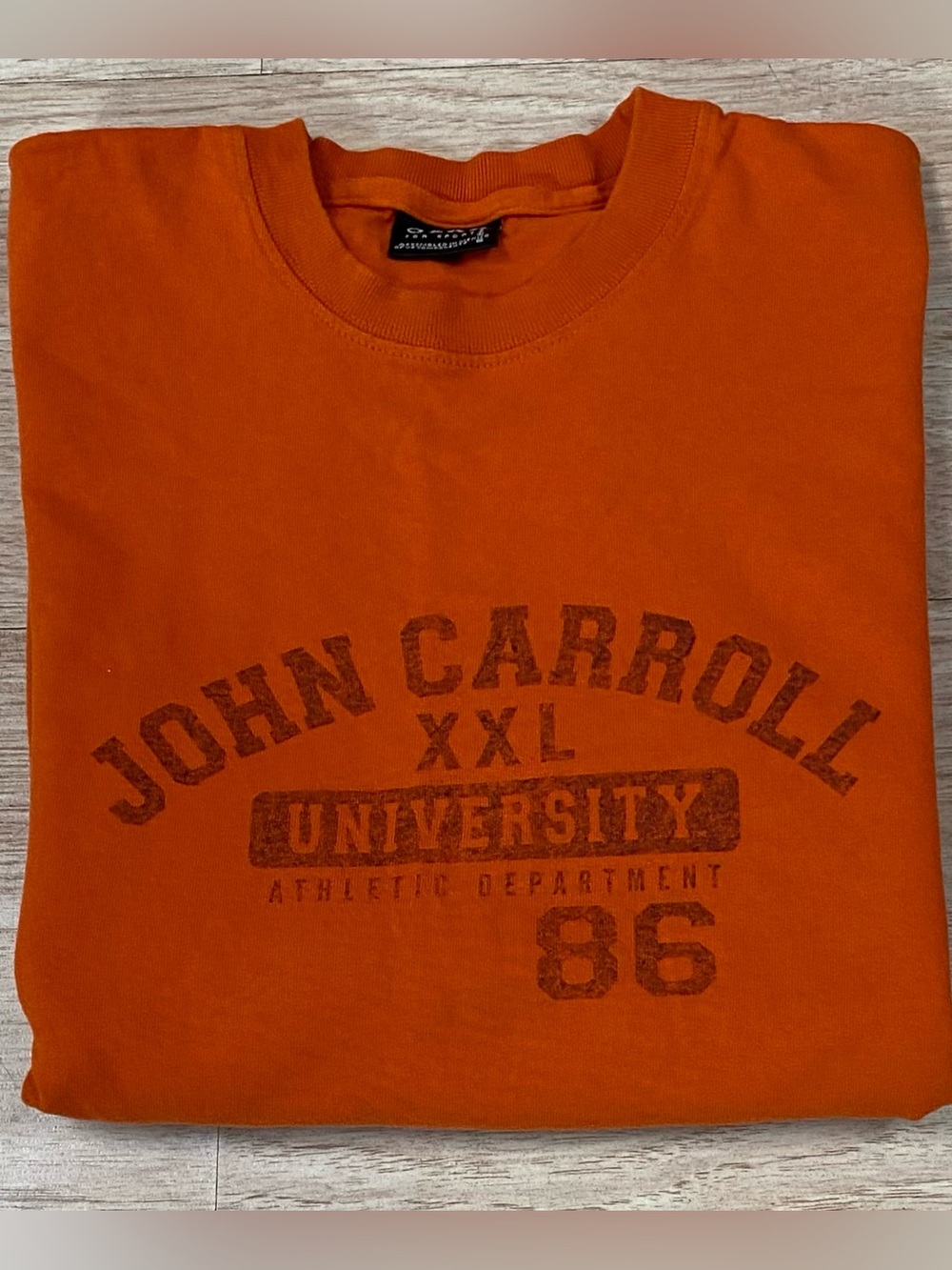 Vintage John Carroll University T-Shirt Men’s Small Orange Long Sleeve Tee Shirt